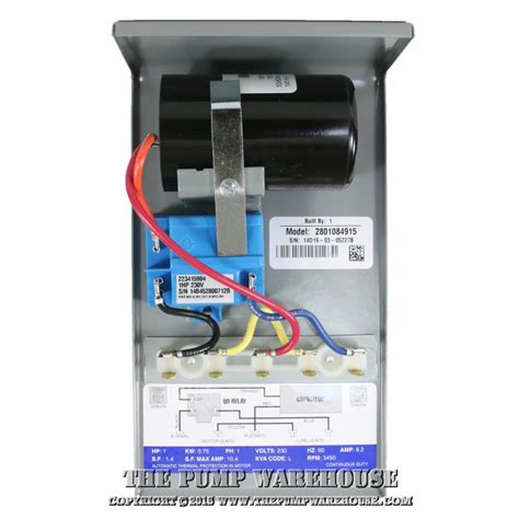 well pump control box capacitor